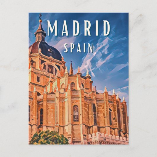 Carte Postale Madrid, ville de la gastronomie espagnole (Devant)