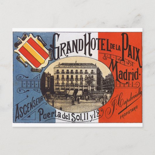 Carte Postale Madrid vintage (Devant)