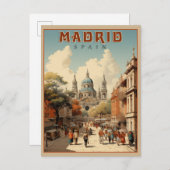 Carte Postale Madrid vintage, Espagne (Devant / Derrière)