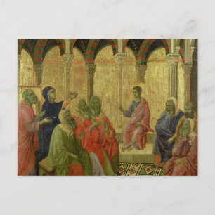 Carte Postale Maesta : Christ parmi les médecins, 1308-11