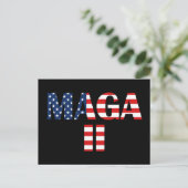 Carte Postale MAGA 2, drapeau américain (Debout devant)