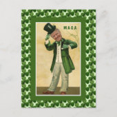Carte Postale MAGA Donald Trump St. Patrick's Day Shamrock (Devant)