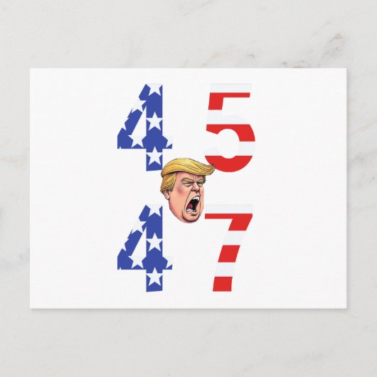 Carte Postale Maga Gear Donald Trump 45-47 (Devant)