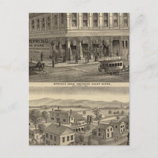 Carte Postale Magasin, brasserie, San Jose (Devant)