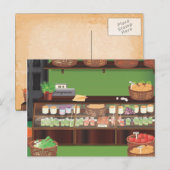 Carte Postale Magasin de fruits et légumes (Devant / Derrière)