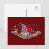 Carte Postale Magasin de sorcier Zauberer Buch Grimoire (Devant / Derrière)