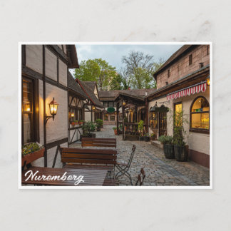 Carte Postale Magasins à colombages en Nuremberg, Allemagne