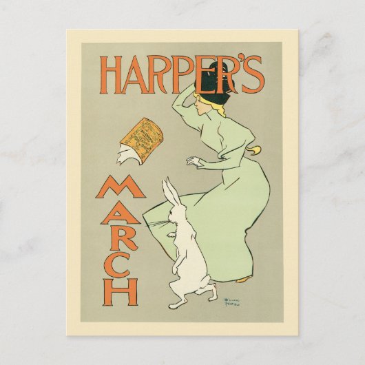 Carte Postale Magazine d'art nouveau Harper vintage Mars (Devant)