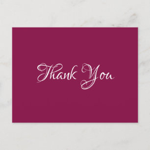 Carte Postale Magenta Chic Événement Mariage Cadeau Budget Merci