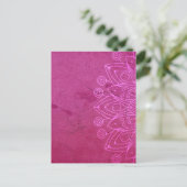 Carte Postale Magenta Mandala Zen Rustic Corps Esprit Esprit (Debout devant)