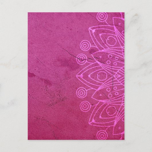 Carte Postale Magenta Mandala Zen Rustic Corps Esprit Esprit (Devant)
