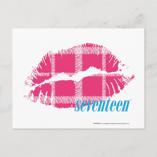 Carte Postale Magenta Plaid (Devant)