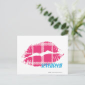 Carte Postale Magenta Plaid (Debout devant)