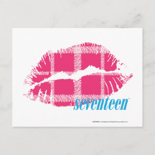 Carte Postale Magenta Plaid