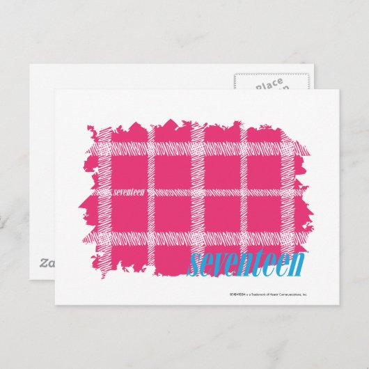 Carte Postale Magenta Plaid 4 (Devant / Derrière)