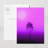 Carte postale Magenta Trees (Devant / Derrière)
