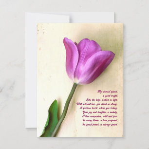 Carte Postale Magenta Tulip poétique