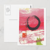 Carte postale Magenta Zen Circle (Devant / Derrière)