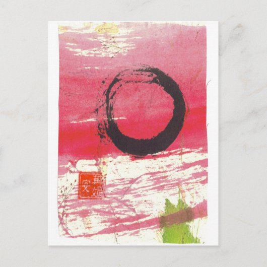 Carte postale Magenta Zen Circle (Devant)