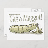 Carte Postale maggot_gag_zazzle (Devant / Derrière)