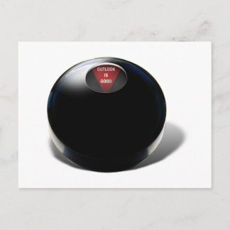 Carte Postale Magic 8 Ball dit, "Outlook est bon"