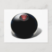 Carte Postale Magic 8 Ball dit, "Outlook est bon" (Devant)
