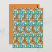 CARTE POSTALE MAGIC CANDY CORN DRAGON, IMAGINAIRE HALLOWEEN (Devant / Derrière)