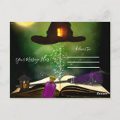 Carte Postale Magic Casquette & Magic Spell Book Halloween lunat (Dos)
