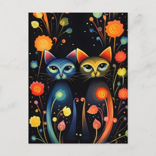 Carte Postale Magic cats (Devant)