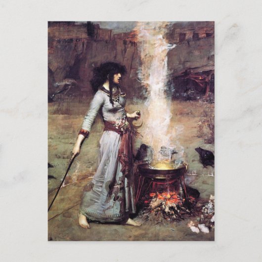 Carte Postale Magic Circle 1886 Waterhouse (Devant)