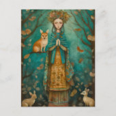 Carte postale Magic Forest Lady (Devant)