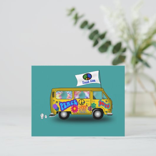 Carte Postale Magic Hippie Van (Debout devant)