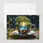 Carte Postale Magic teacup paysage fantastique nature (Devant / Derrière)