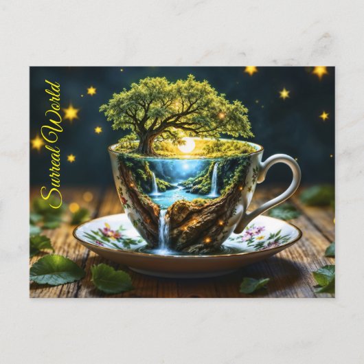 Carte Postale Magic teacup paysage fantastique nature (Devant)