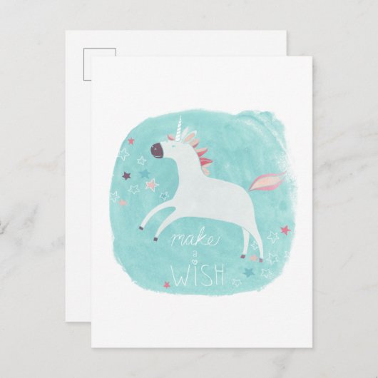 Carte Postale Magic Unicorn Squad - Faites un voeu (Devant / Derrière)