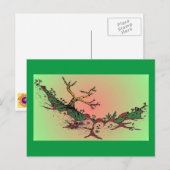 Carte postale Magic Valley Daytime Art - Vert, Ros (Devant / Derrière)