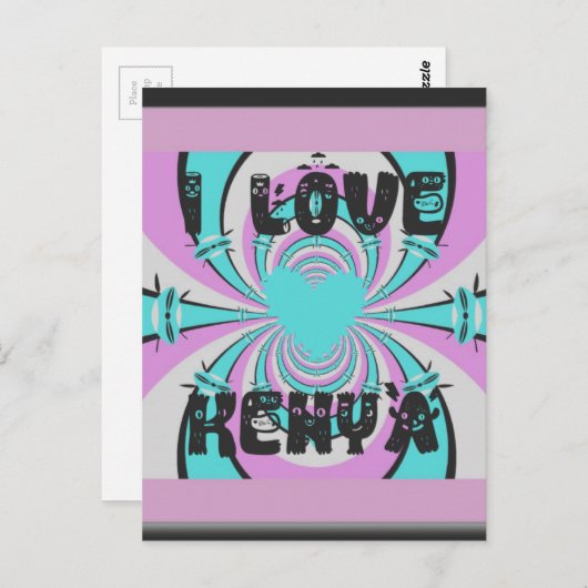 Carte Postale Magical Kenya : J'AIME LE KENYA (Devant / Derrière)