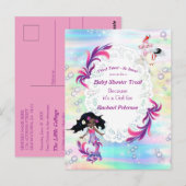 Carte Postale Magical Rainbow Baby Mermaids Fête Douche (Devant / Derrière)