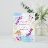 Carte Postale Magical Rainbow Baby Mermaids Fête Douche (Debout devant)