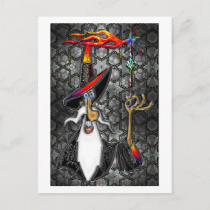 Carte Postale Magicien de l'Assistant d'incendie mystique