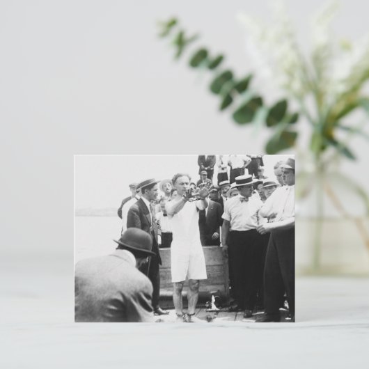 Carte Postale Magicien Harry Houdini Overboard Box Escape 1912 (Debout devant)