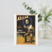 Carte Postale Magicien Harry Kellar - auto-décapitation (Debout devant)