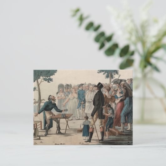 Carte Postale Magicien ou illusionniste français Imprimer (Debout devant)