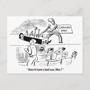 Carte Postale Magicien sur la scène, humour, vintage