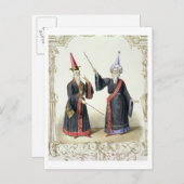 Carte Postale Magiciens au Carnaval de Berlin, 1836 (couleur (Devant / Derrière)