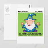 Carte Postale Magie du support technique (Devant / Derrière)