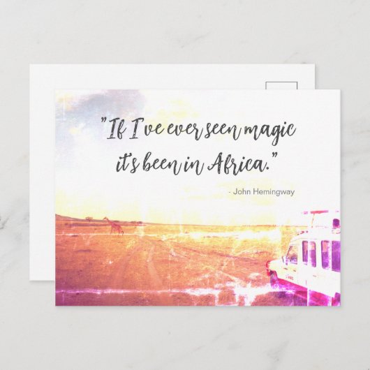 Carte Postale Magie en Afrique Poster Canvas Imprimer Souris (Devant / Derrière)