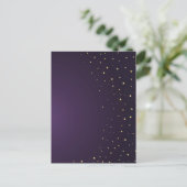 Carte Postale Magie étoiles blanc modèle violet (Debout devant)