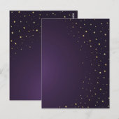 Carte Postale Magie étoiles blanc modèle violet (Devant / Derrière)