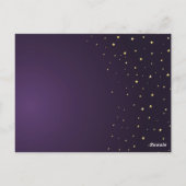 Carte Postale Magie étoiles blanc modèle violet (Dos)